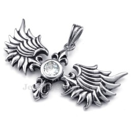 Titanium Vleugels Hanger Ketting (Gratis Ketting)