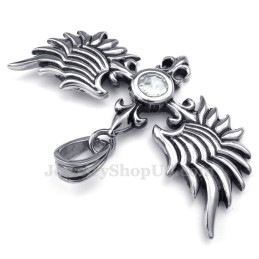 Titanium Vleugels Hanger Ketting (Gratis Ketting)