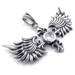 Titanium Vleugels Hanger Ketting (Gratis Ketting)