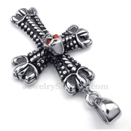 Titanium Kruishanger Ketting Versierd Met Schedel (Gratis Ketting)
