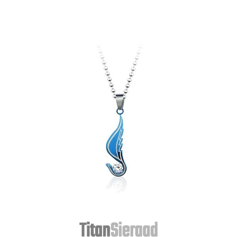 Mode Engelenvleugel Titanium Hanger Met Diamant - Gratis Ketting