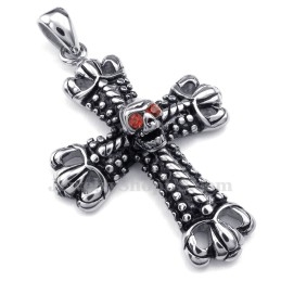Titanium Kruishanger Ketting Versierd Met Schedel (Gratis Ketting)