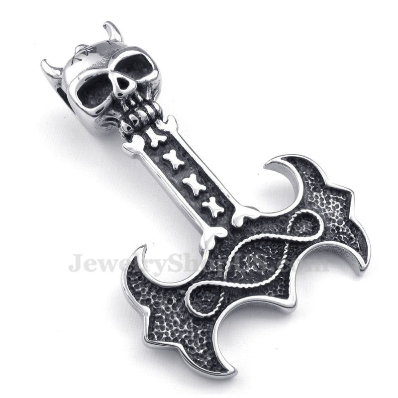 Titanium Thor'S Hammer Hanger Ketting (Gratis Ketting) Titanium Thor'S Hammer Hanger Ketting (Gratis Ketting)