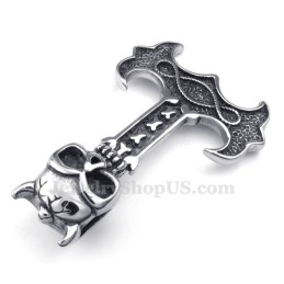 Titanium Thor'S Hammer Hanger Ketting (Gratis Ketting)