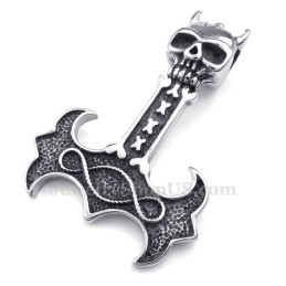 Titanium Thor'S Hammer Hanger Ketting (Gratis Ketting)
