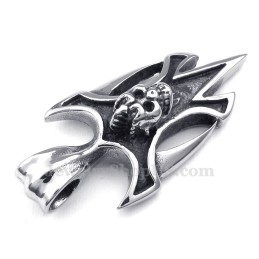 Titanium Schedel Hanger Ketting (Gratis Ketting)