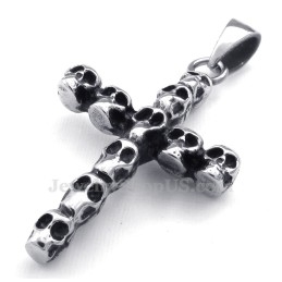Titanium Schedelkruis Hanger Ketting (Gratis Ketting)