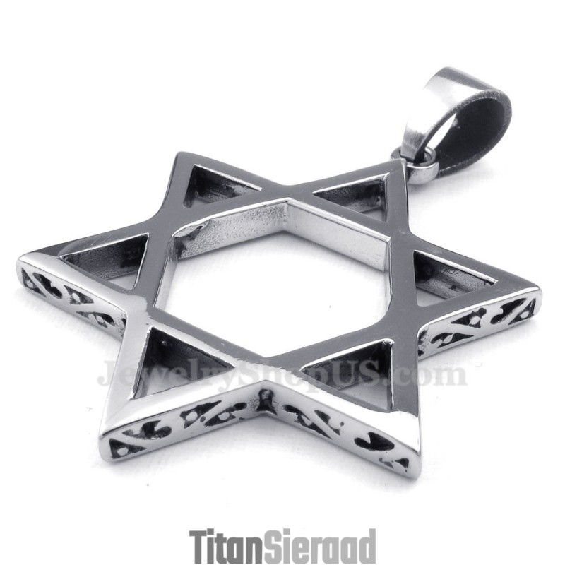 Hollow Out Star Men'S Personality Titanium Hanger Ketting (Gratis Ketting) Hollow Out Star Men'S Personality Titanium Hanger Ketting (Gratis Ketting)
