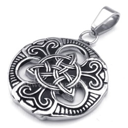 Titanium Keltische Knoop Hanger Ketting (Gratis Ketting)