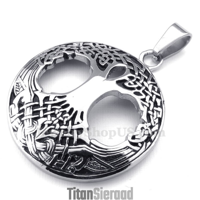 Titanium Keltische Levensboom Hanger Ketting (Gratis Ketting) Titanium Keltische Levensboom Hanger Ketting (Gratis Ketting)