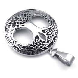 Titanium Keltische Levensboom Hanger Ketting (Gratis Ketting)