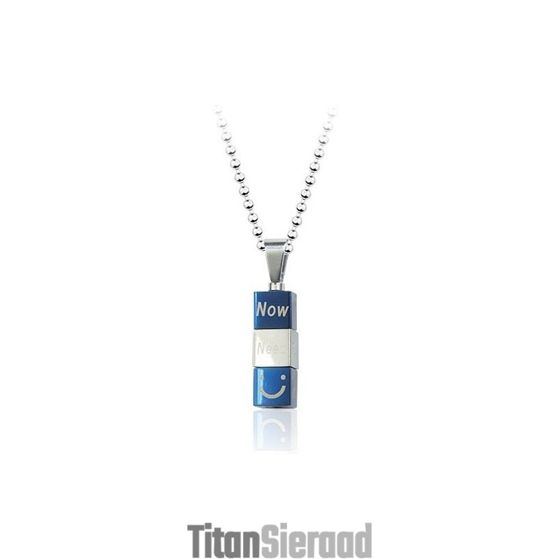 Mode Draaibare Titanium Hanger - Gratis Ketting Mode Draaibare Titanium Hanger - Gratis Ketting