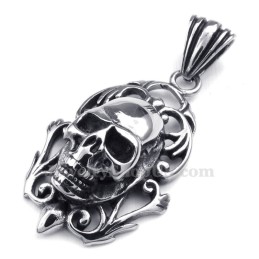 Prachtige Titanium Schedelhanger Voor Heren (Gratis Ketting)