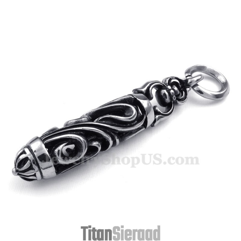 Titanium Cilinder- En Kolomhangerketting (Gratis Ketting) Titanium Cilinder- En Kolomhangerketting (Gratis Ketting)