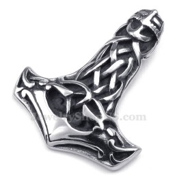 Schedel Titanium Thor'S Hamer Hanger Ketting (Gratis Ketting)