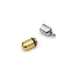 Nieuwe Stijl Gouden Open Capsule Titanium Hanger - Gratis Ketting