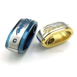 Titaniumblauwe Hangerketting Voor Koppels (Gratis Ketting) (Één Paar)