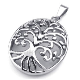 Titanium Levensboom Hanger Ketting (Gratis Ketting)