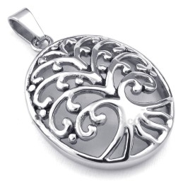 Titanium Levensboom Hanger Ketting (Gratis Ketting)