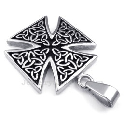 Titanium Keltische Knoop Hanger Ketting (Gratis Ketting)
