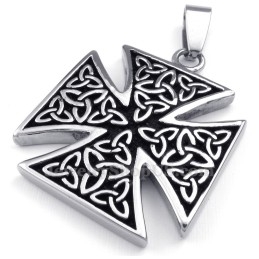Titanium Keltische Knoop Hanger Ketting (Gratis Ketting)