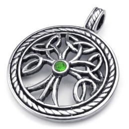 Titanium Keltische Knoop Hanger Ketting (Gratis Ketting)