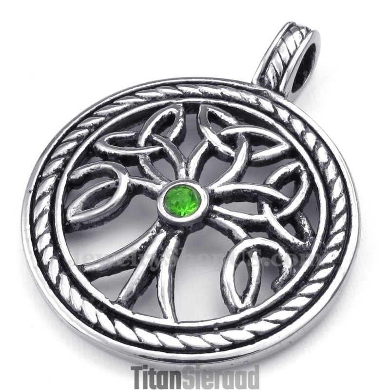 Titanium Keltische Knoop Hanger Ketting (Gratis Ketting)