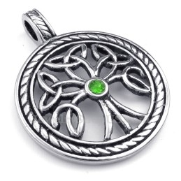 Titanium Keltische Knoop Hanger Ketting (Gratis Ketting)