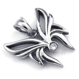 Witte Zirkoon Titanium Vlinderhanger Ketting (Gratis Ketting)