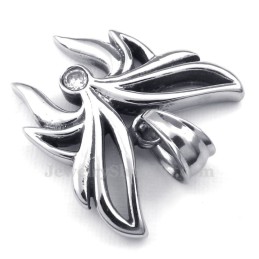 Witte Zirkoon Titanium Vlinderhanger Ketting (Gratis Ketting)