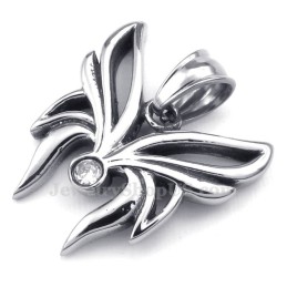 Witte Zirkoon Titanium Vlinderhanger Ketting (Gratis Ketting)