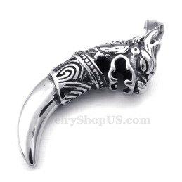 Titanium Drakentand Hanger Ketting (Gratis Ketting)