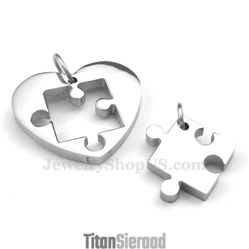 Titanium Koppels Teken En Symbool Hanger Ketting (Gratis Ketting) (Één Paar) Titanium Koppels Teken En Symbool Hanger Ketting (Gratis Ketting) (Één Paar)