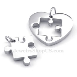 Titanium Koppels Teken En Symbool Hanger Ketting (Gratis Ketting) (Één Paar)