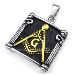 Titanium Vrijmetselaarshanger Ketting (Gratis Ketting)