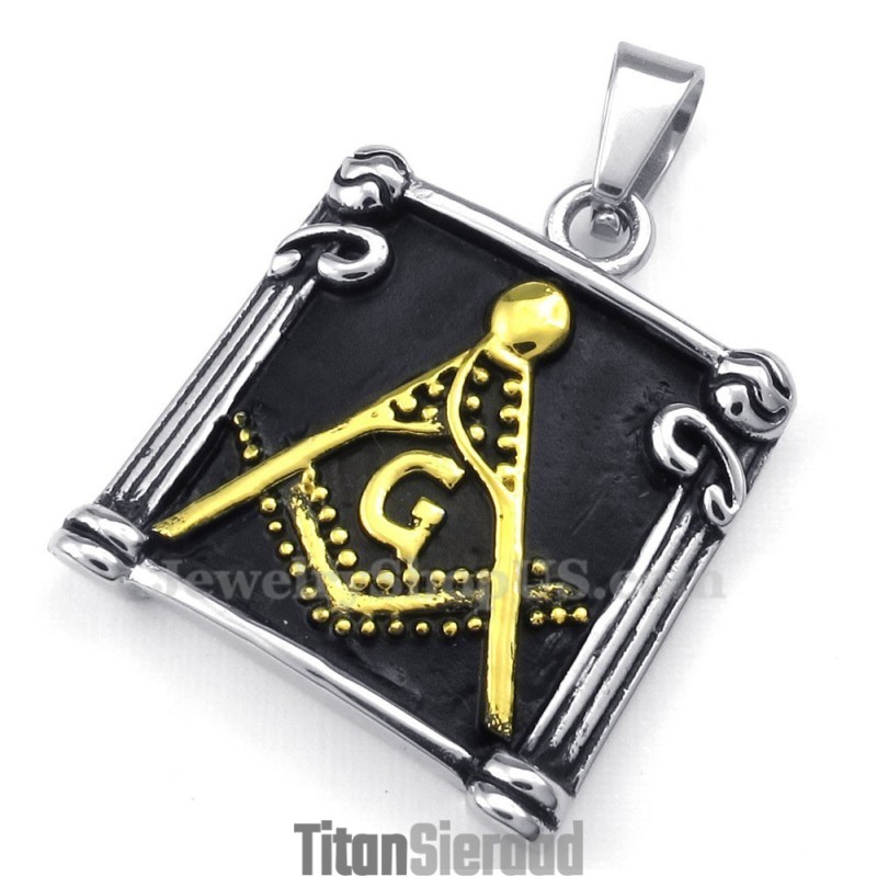 Titanium Vrijmetselaarshanger Ketting (Gratis Ketting) Titanium Vrijmetselaarshanger Ketting (Gratis Ketting)