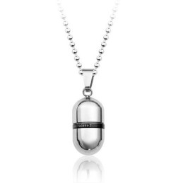 Liefde Voor Altijd Openklapbare Capsule Titanium Hanger - Gratis Ketting