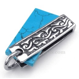 Titanium Groene Stenen Hanger Ketting (Gratis Ketting)