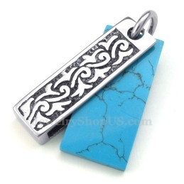 Titanium Groene Stenen Hanger Ketting (Gratis Ketting)