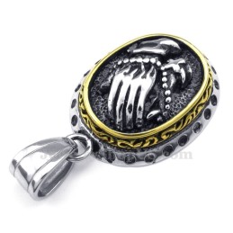 Titanium Shaking Hands Hanger Ketting (Gratis Ketting)