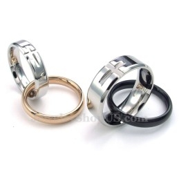 Titanium In Elkaar Grijpende Cirkels Hanger Ketting (Gratis Ketting) (Één Paar)