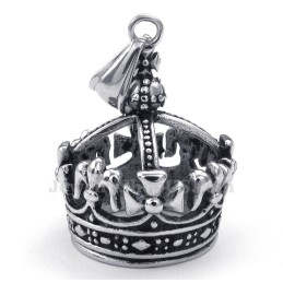 Titanium Hanger Ketting Met Keizerlijke Kroon (Gratis Ketting)
