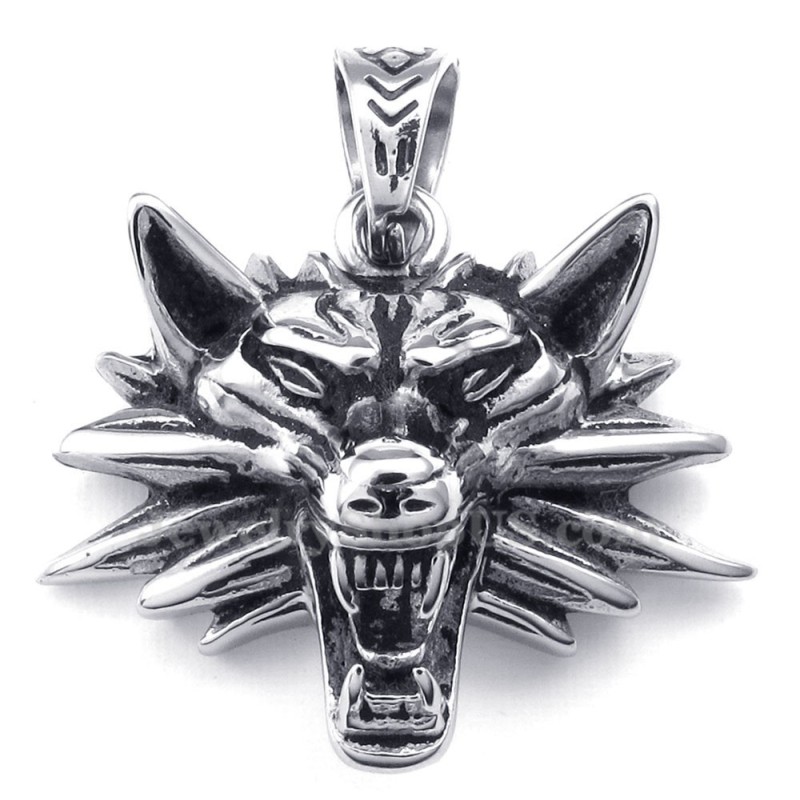 Titanium Wolf Hanger Ketting (Gratis Ketting) Titanium Wolf Hanger Ketting (Gratis Ketting)