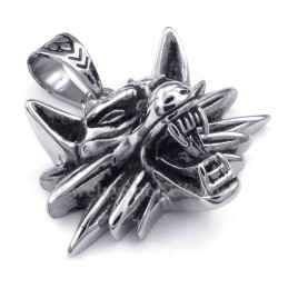 Titanium Wolf Hanger Ketting (Gratis Ketting)