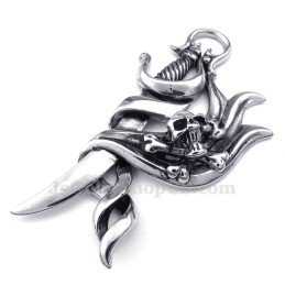 Schedel Titanium Mes Hanger Ketting (Gratis Ketting)