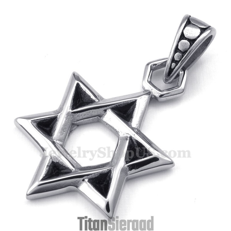 Titanium Geluksster Van David Hanger Ketting (Gratis Ketting)