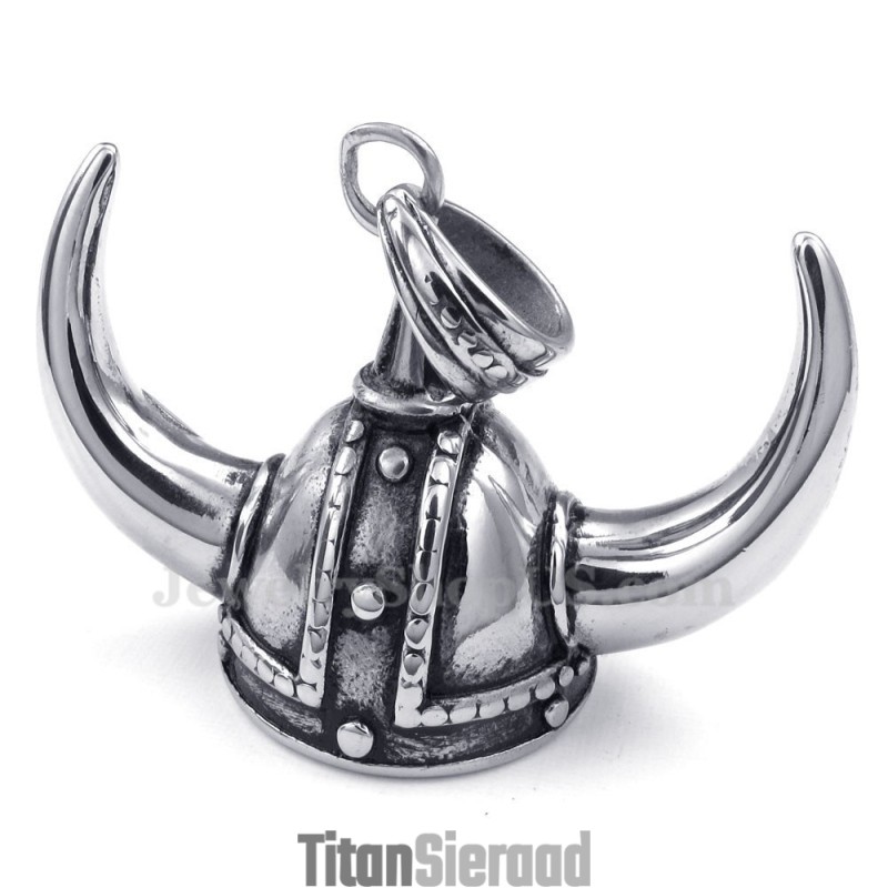 Titanium Hoorn Helm Hanger Ketting (Gratis Ketting)