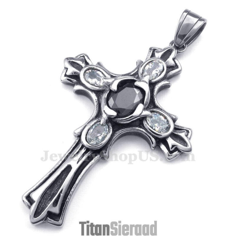 Zirkoon Titanium Kruis Hanger Ketting (Gratis Ketting) Zirkoon Titanium Kruis Hanger Ketting (Gratis Ketting)