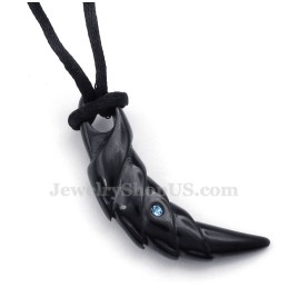 Zwarte Titanium Talon Hanger Ketting (Gratis Ketting)