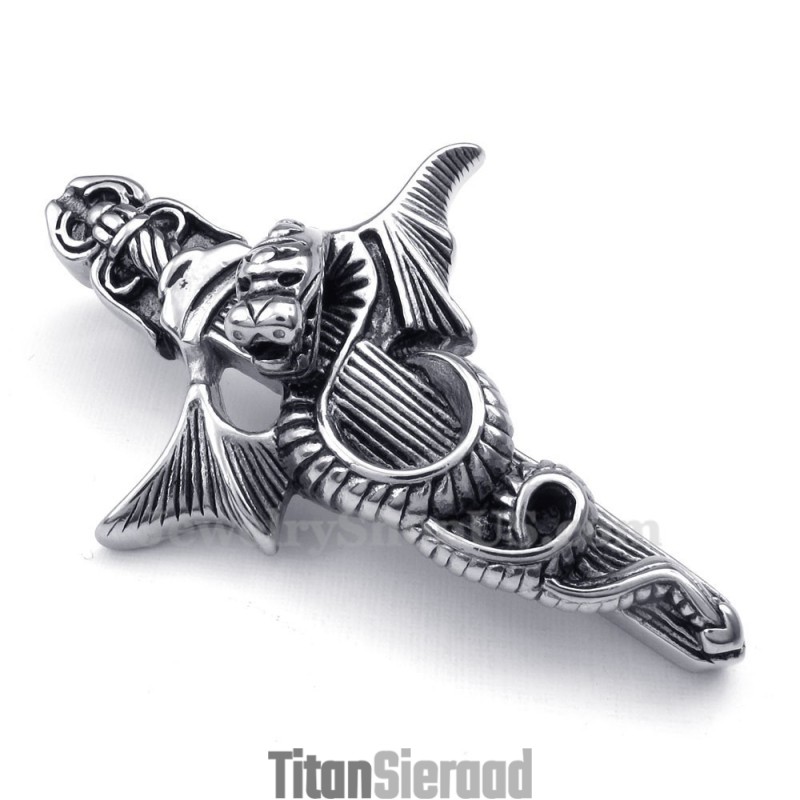 Zwaard Titanium Pterosaur Hanger Ketting (Gratis Ketting)